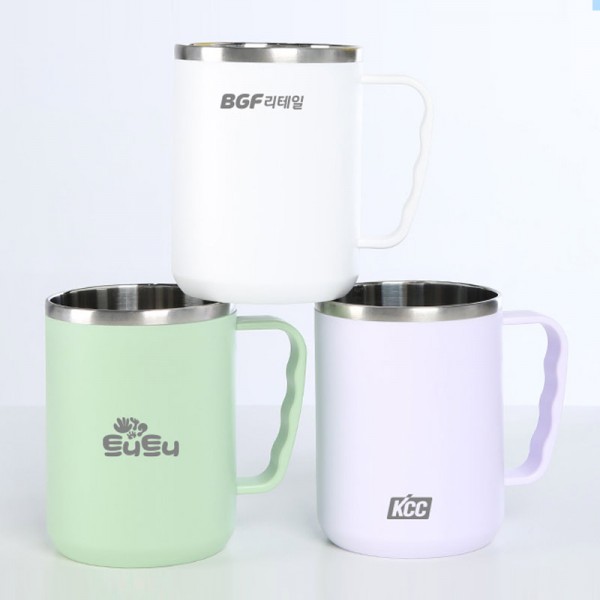 뉴에이커 파스텔 스텐 이중구조 머그 500ml