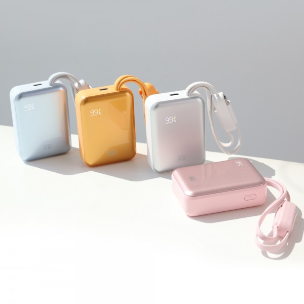 레파 GT06 35W 초고속충전 내장케이블 보조배터리 10000mAh