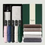 라이트핏 블랙그립 원터치 3단자동 암막양우산+송월타올뉴라이트무지150g 우산타올 선물세트
