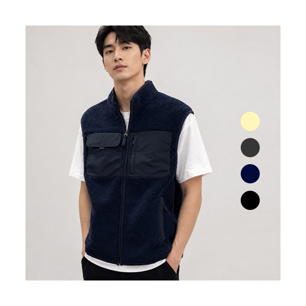 남녀공용 뽀글이 후리스 조끼 겨울 방한 단체행사 유니폼 S~4XL