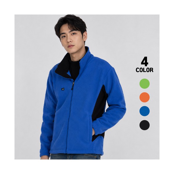 남녀공용 믹스배색 후리스 자켓 폴라폴리스 겨울 단체 유니폼 M~3XL