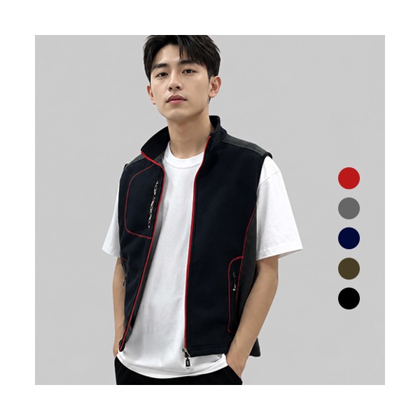 남녀공용 캐주얼 후리스 조끼 겨울 방한 단체행사 유니폼 S~4XL
