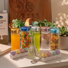 마이보틀 메탈캡 트라이탄500ml 물병 물통 + 키캡키링 4구 세트 클리커 클릭커 딸깍이 키링 열쇠고리